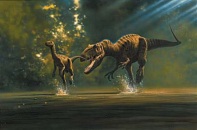 Le Camptosaurus passe  l'attaque